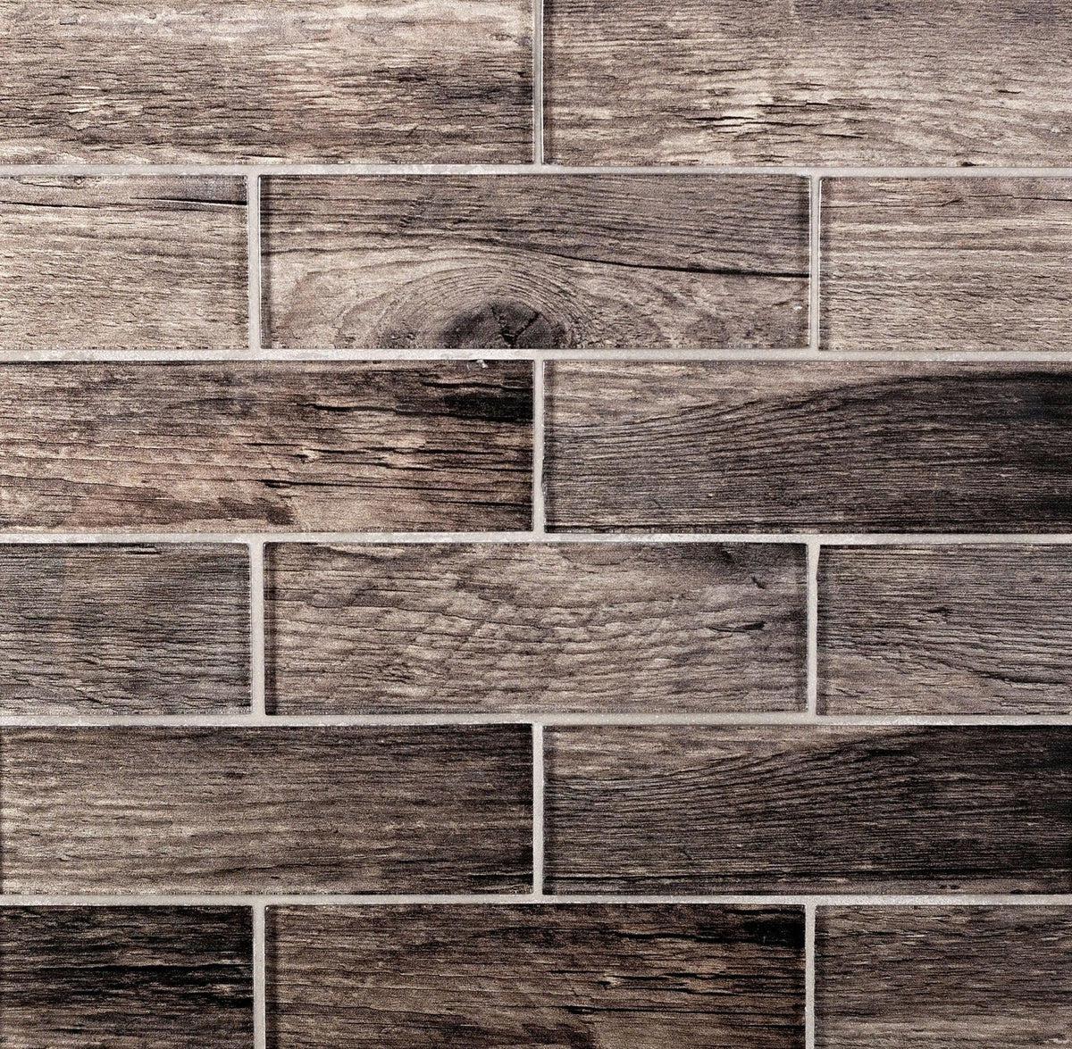 Wooden Glass Subway Mosaic Tile - Image 3